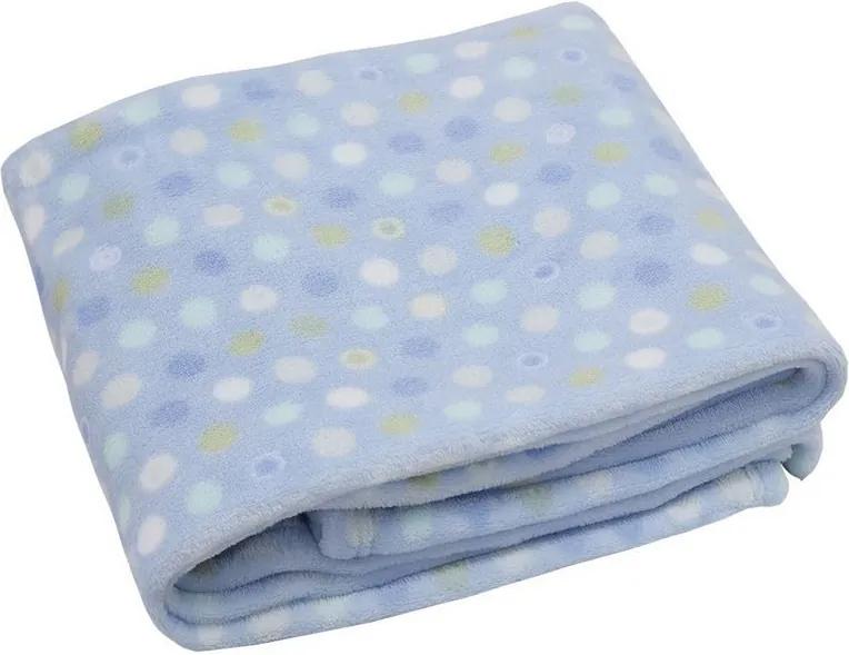 Cobertor Baby Flannel Menino 300g/m² - Bolinhas - Camesa