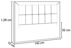 Cabeceira Cama Box Casal 140cm Paolla P02 Linho Bege - Mpozenato