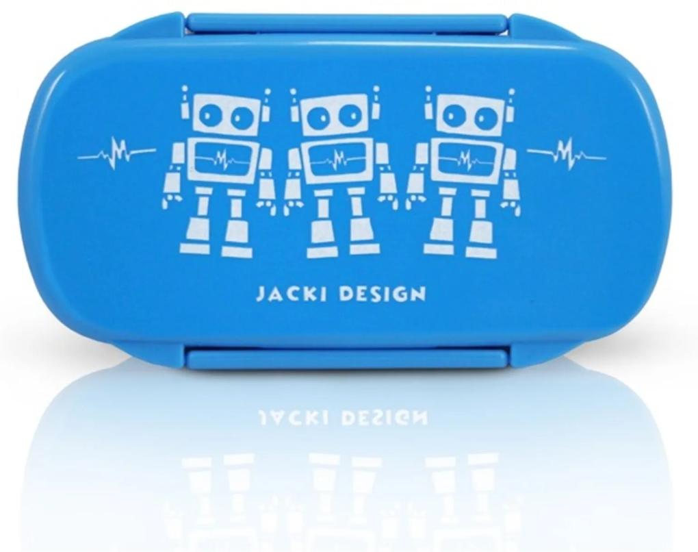 Pote para Lanche Infantil Robô Jacki Design Sapeka Azul Claro
