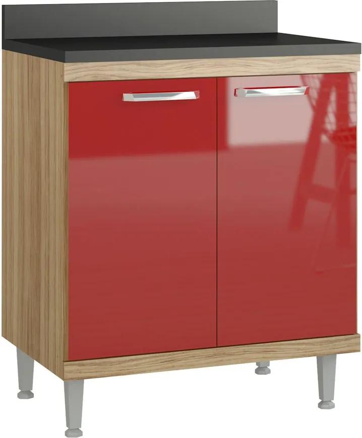 Armário de Cozinha 5122 Cx Argila Fosco Vermelho Scarlet - Multimóveis