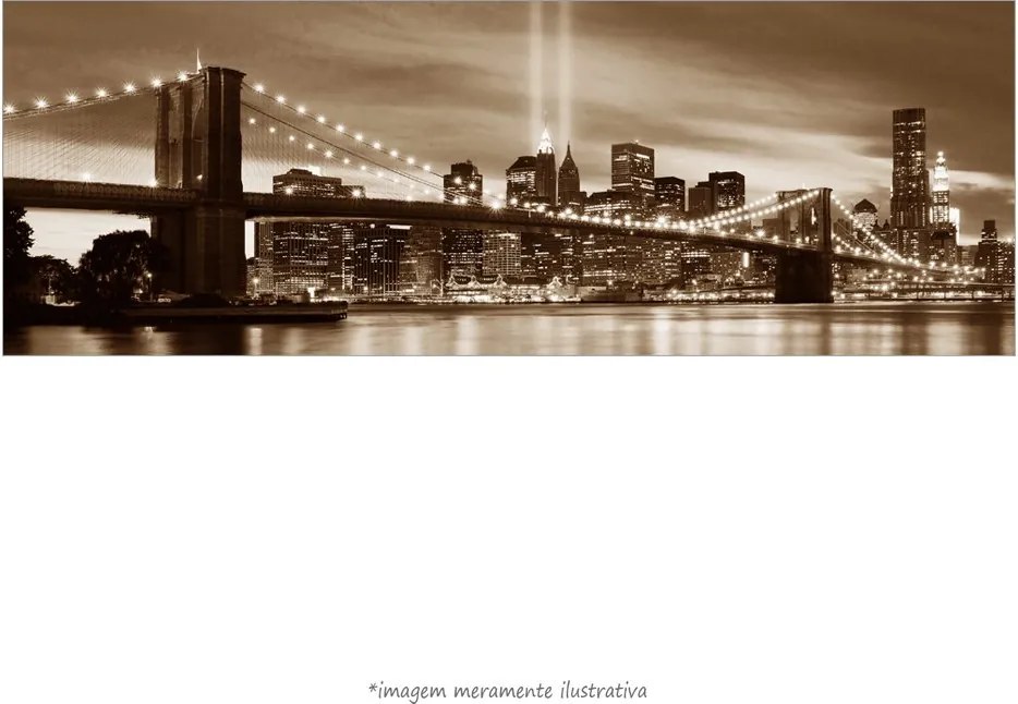 Poster Ponte Do Brooklyn - New York - Vs Sépia (60x20cm, Apenas Impressão)