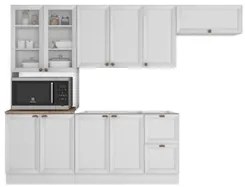 Armário de Cozinha Modulado 4 Peças Sem Tampo CJ1 Duna P09 Branco - Mp