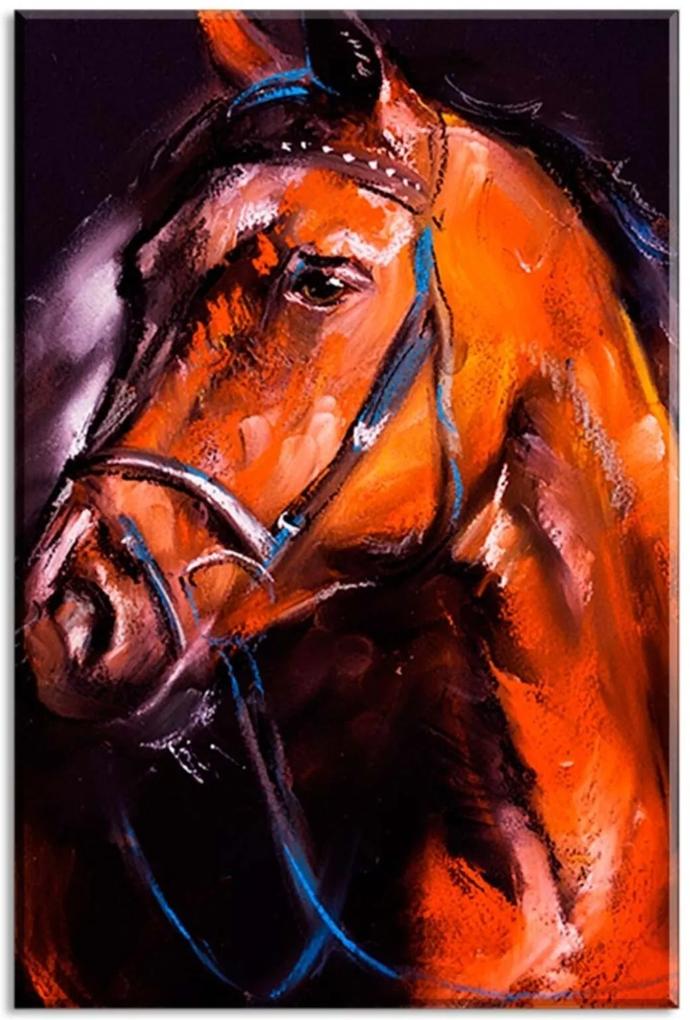 Tela Decorativa Abstrato Pintura Cavalo Médio Love Decor
