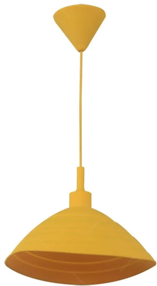 Luminária Round Shape Amarela em Silicone - Urban - 24x15 cm
