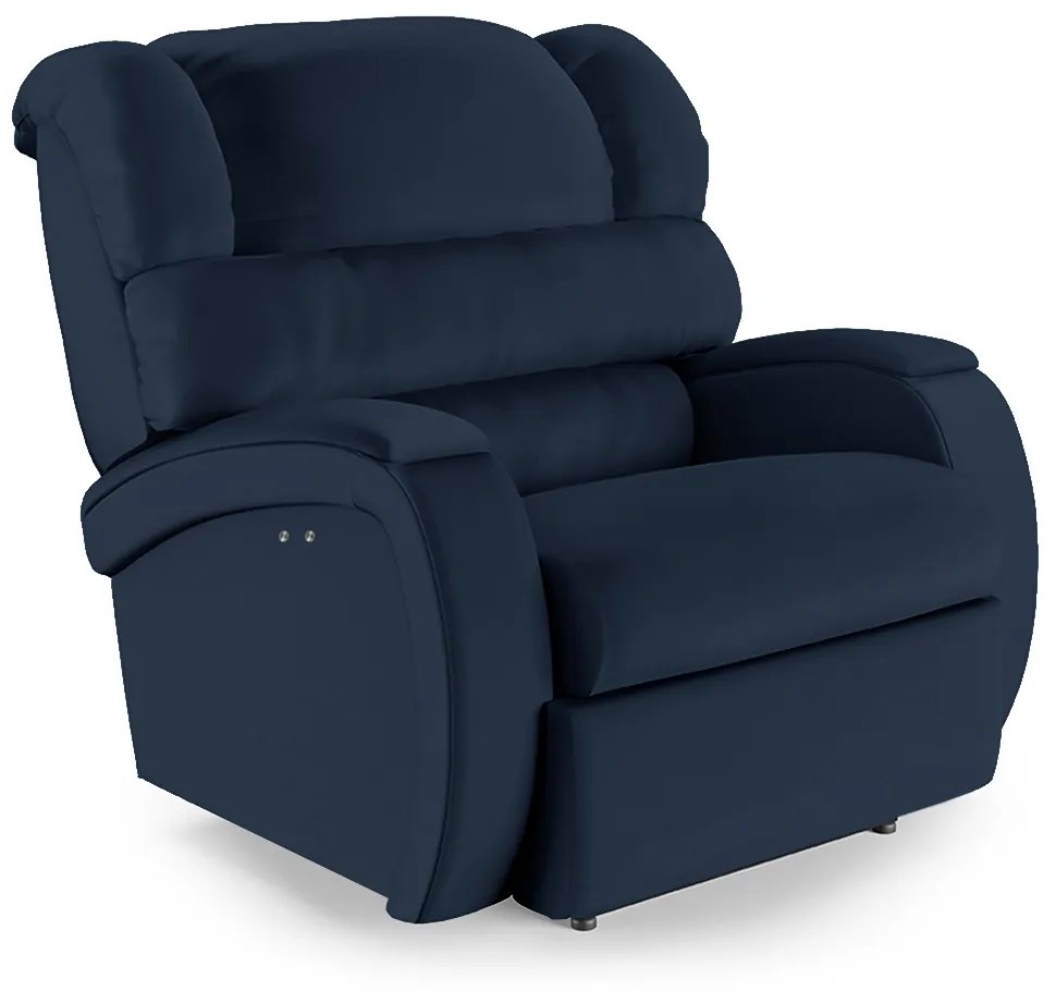 Poltrona do Papai Reclinável Napoli Power Touch Massagem PU F FH1 - D'Rossi - Azul