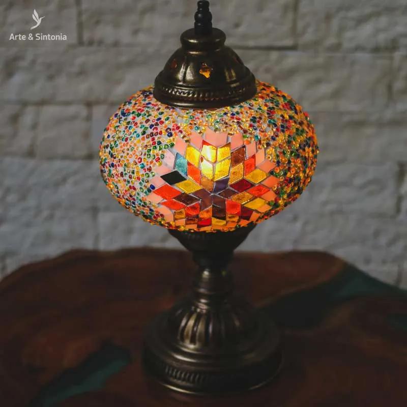 Abajur Turco Mosaico Color 30cm