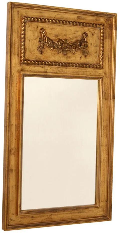 Espelho Decorativo Clássico Amboise de Parede com Moldura de Madeira Dourada