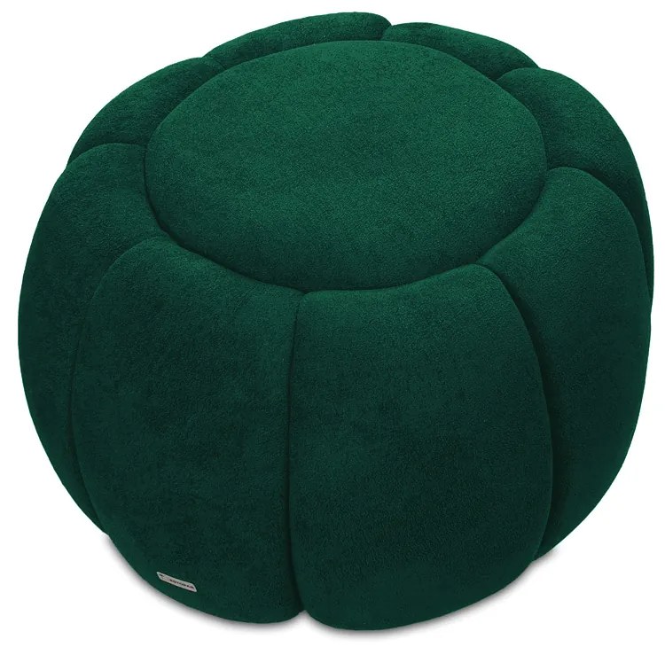 Puff Redondo Orgânico para Sala Cloud Bouclê E03 - D'Rossi - Verde