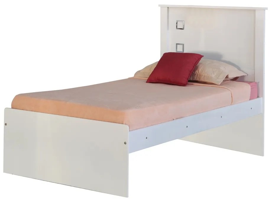 Cama Solteiro Reino Branco G68 - Gran Belo