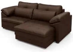 Sofá Retrátil 2 Lugares Para Sala 175cm Dijon Couro Caramelo S07 - Mpo