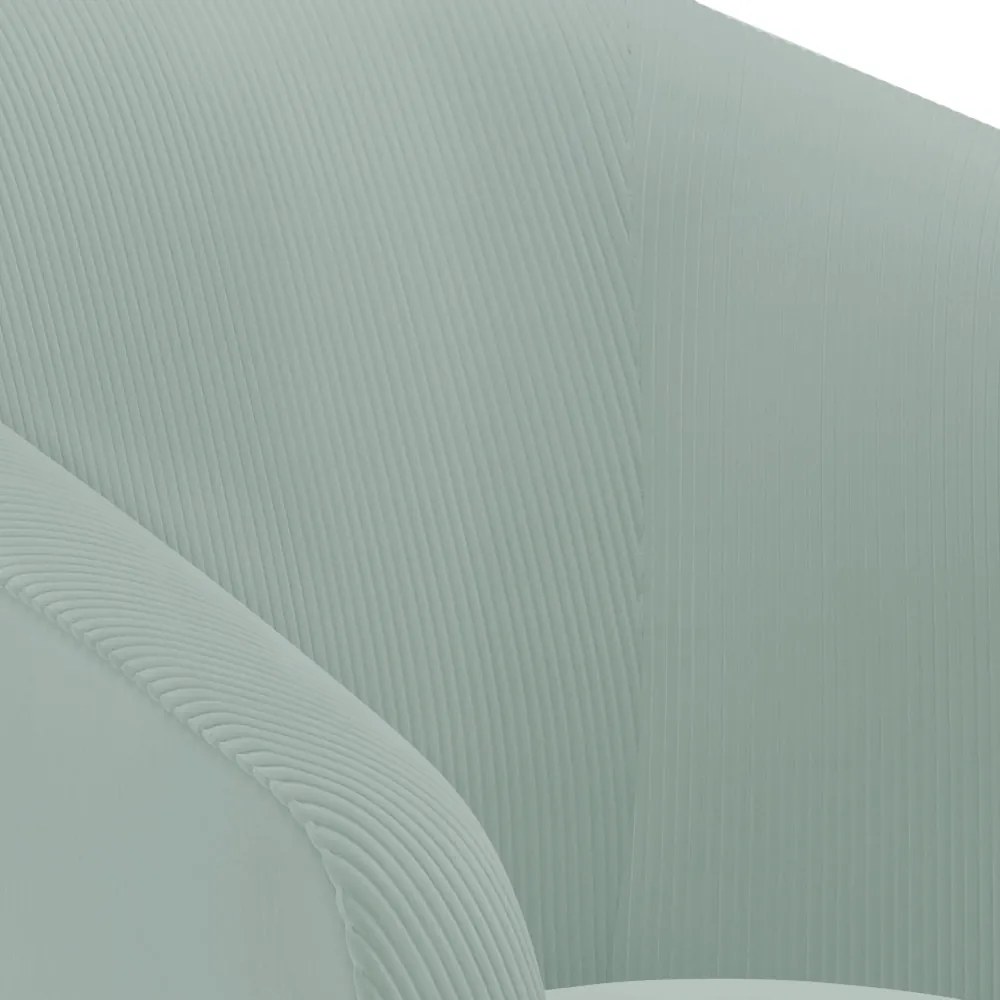 Poltrona Decorativa Pé de Ferro Dourado Stella Cotelê Int/Veludo D03 - D'Rossi - Off White