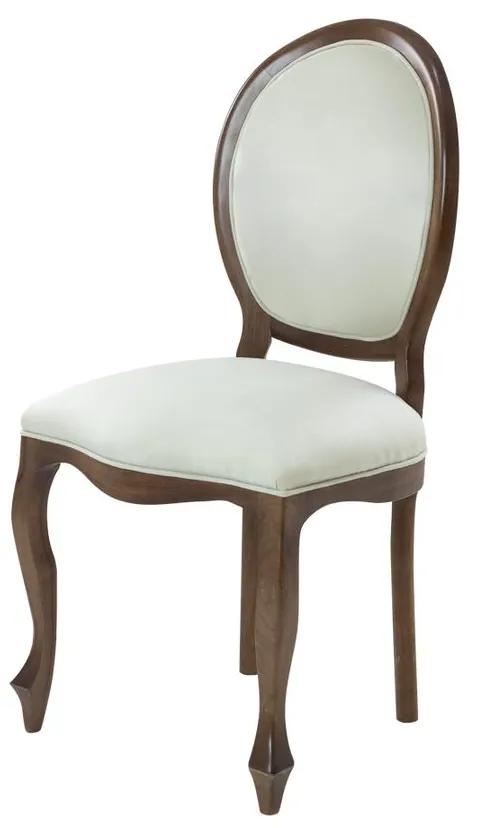 [fora de linha cor amadeirada]Cadeira Medalhão Antique com Pés Luis XV Imbuia Liso - Wood Prime 38764