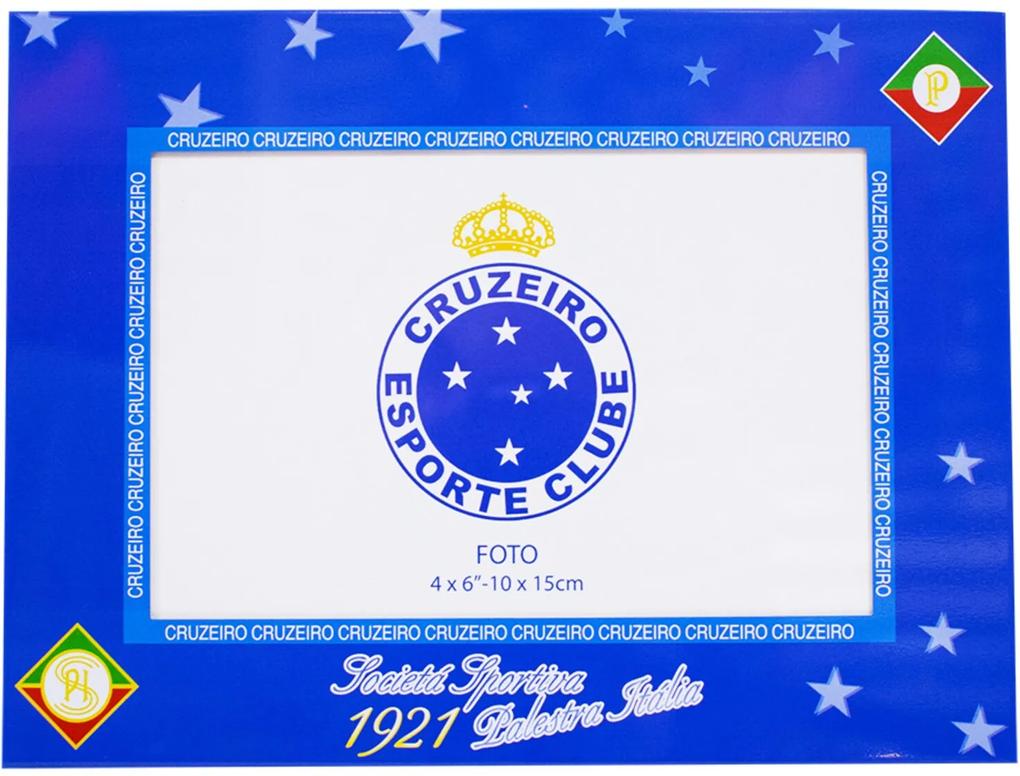 Porta Retrato Minas de Presentes 1 Foto 10X15cm Metal - Cruzeiro Azul