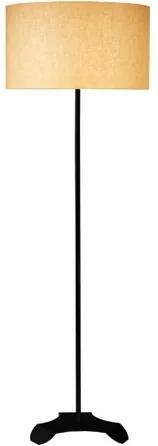 Abajur de Chão Tubeto | Cúpula bege 35cm | Soq: E27 | Cor: Preto | Tam: 150cm | Mod: Tubeto