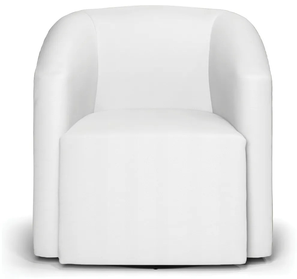 Poltrona Decorativa Base Giratória Stella Max Sintético Branco D03 - D'Rossi