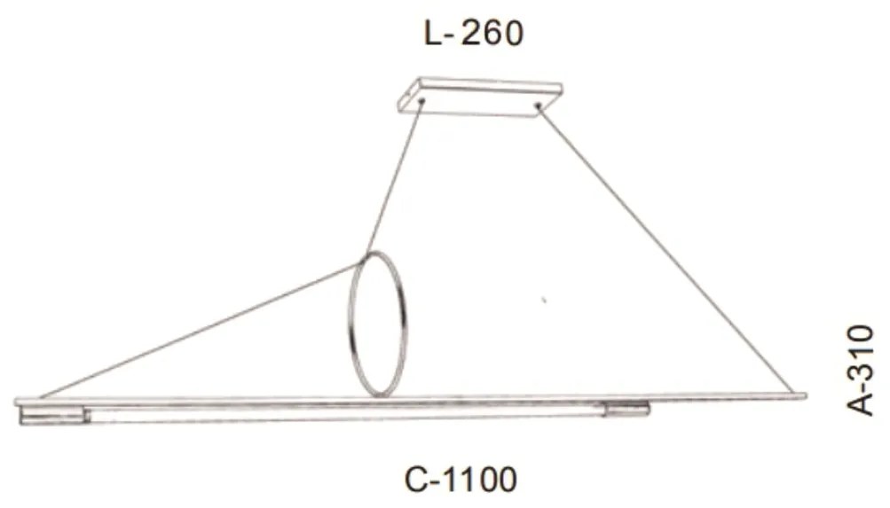 Pendente Retangular Para Tubular T8 120Cm 150X30X36Cm | Old Artisan Pd... (BRANCO / COBRE BRILHO)