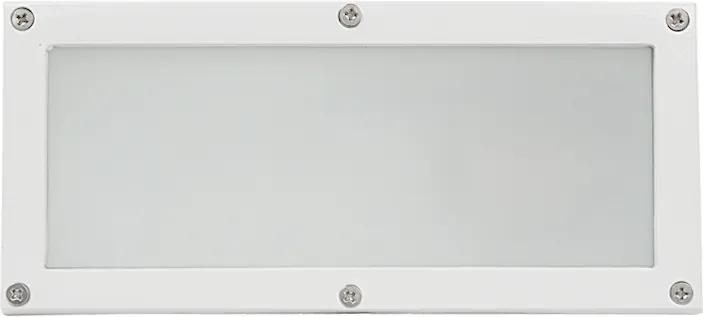 Balizador Embutir Aluminio Branco Ip65 24cm