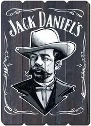 Placa Decorativa em MDF Ripado Whisky Jack Daniels Busto