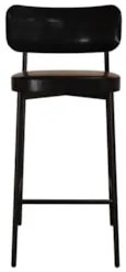 Banqueta Alta Bar Estofada Kit 2 Ella M25 Sintético Preto - Mpozenato