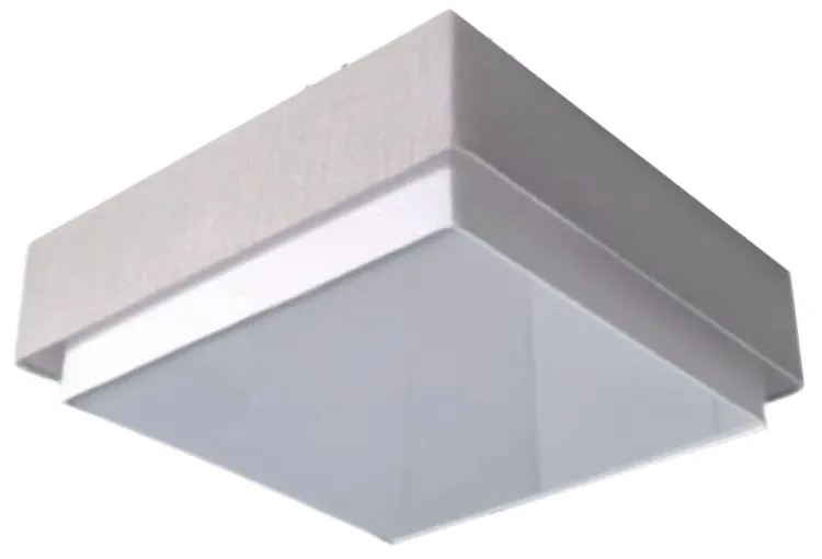 Plafon Quadrado Vivare Md-3091 Cúpula em Tecido 50x50cm - Bivolt