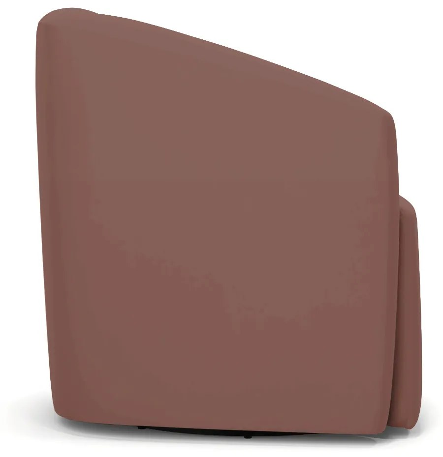 Poltrona Decorativa Base Giratória Stella Max Veludo D03 - D'Rossi - Rose