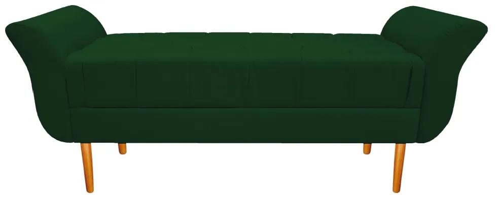 Recamier Estofado Ari 140 cm Casal Suede Verde - ADJ Decor