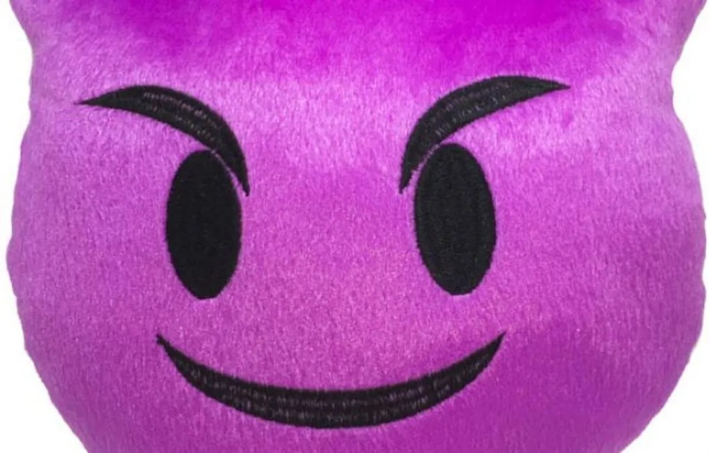 Almofada Capital do Enxoval Emoji Menino Mal Sorridente Estampado