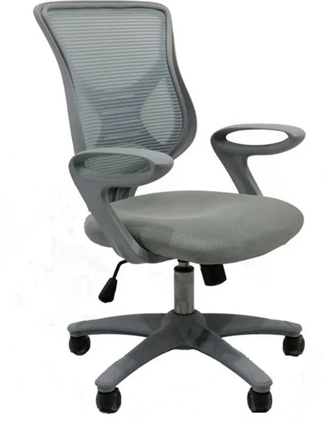 Cadeira de Escritório Bacelar C/ Altura Ajustável Cinza TELA MASH