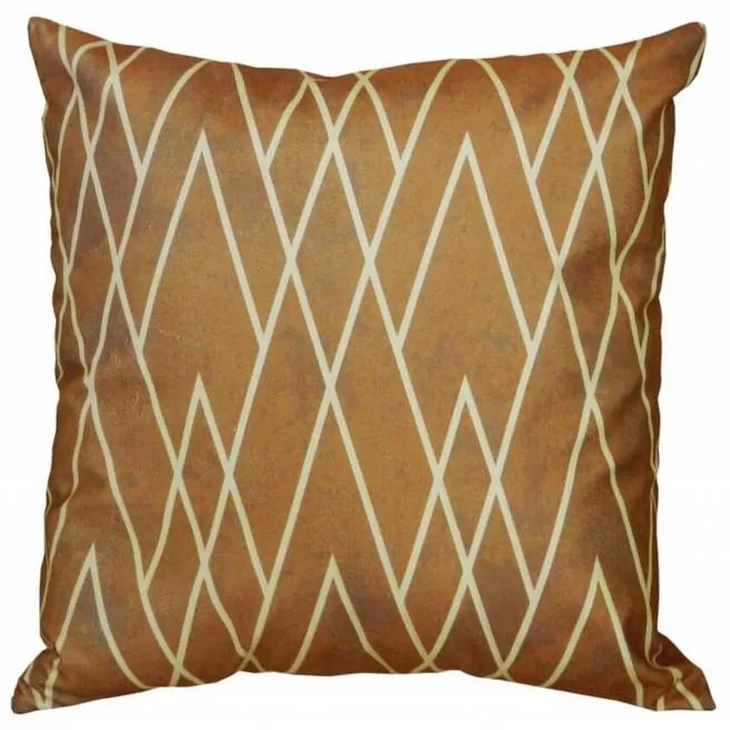 Capa de Almofada Ritz em Suede Tons Ocre Marmorizado - Art Déco - 45x45cm