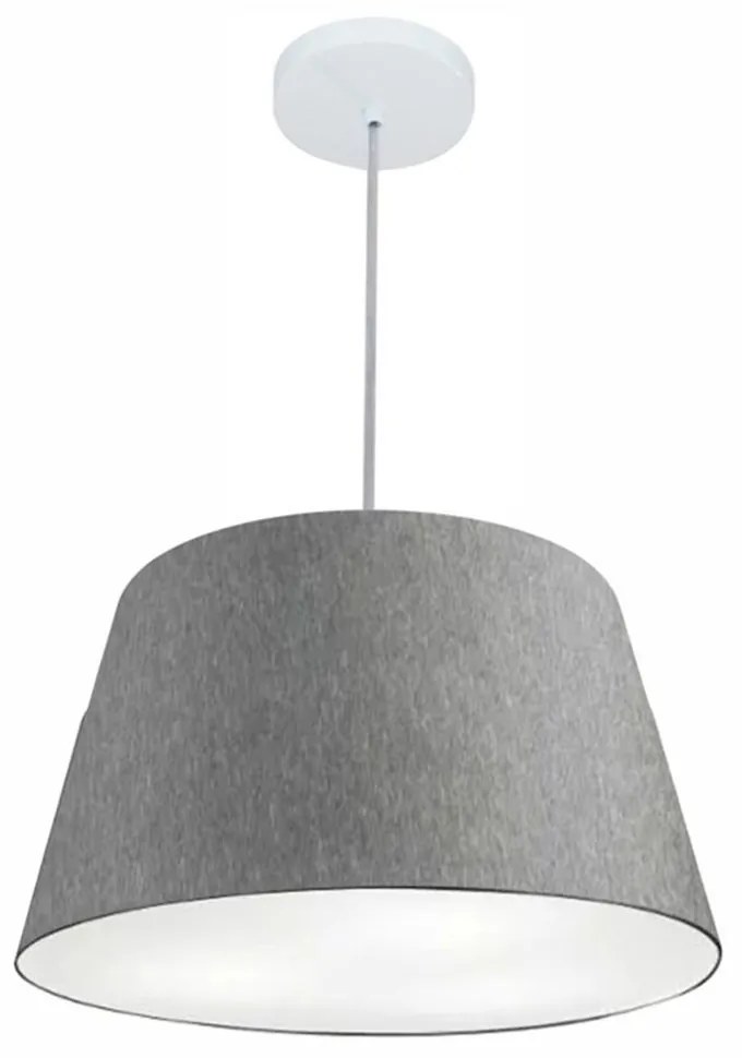 Lustre Pendente Cone Vivare Md-4021 Cúpula em Tecido 21/40x30cm - Bivolt