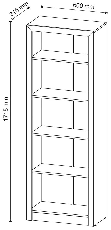 Armário Estante Alto para Escritório Home Office ME4104 MDP Preto G69 - Gran Belo