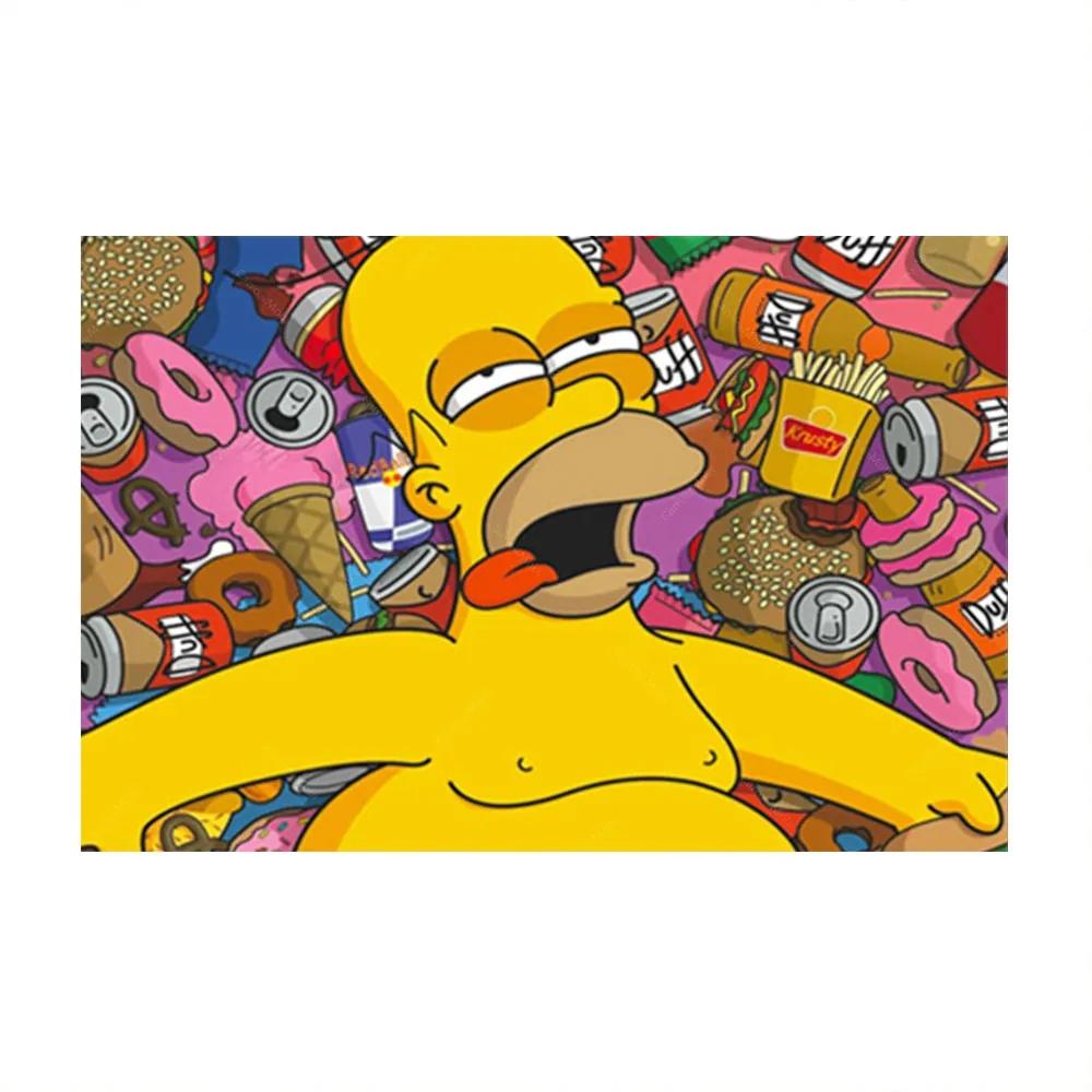Placa Decorativa Homer Simpson Média em Metal - 30x20 cm