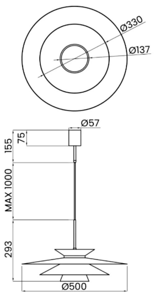 Pendente Tule Led Ø50X30Cm 26,5W Bivolt - Usina 19800/50 (CP-M - Champanhe Metálico, 3000k)