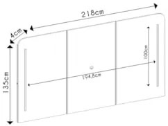 Painel Para TV Suspenso 75 Pol 218cm World D04 Off White - Mpozenato