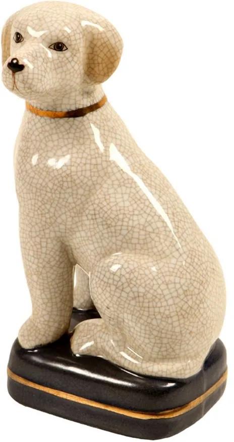Escultura Decorativa de Porcelana Cachorro Whelp