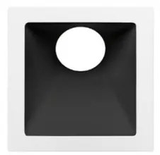 Plafon Embutir Aluminio Mr11 Gu10 Branco Preto Square Angle