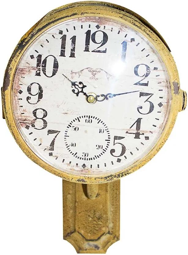 Relógio de Parade Amarelo em Ferro Oldway - 38x32 cm