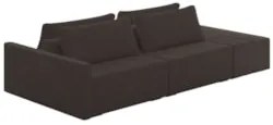 Sofá Ilha Modular com Puff para Sala Living 232cm Georgia Z08 Veludo M