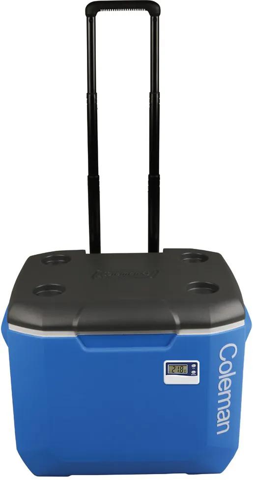 Caixa Térmica com Termômetro e Rodas 60 QT Azul 56,7 Litros - Coleman