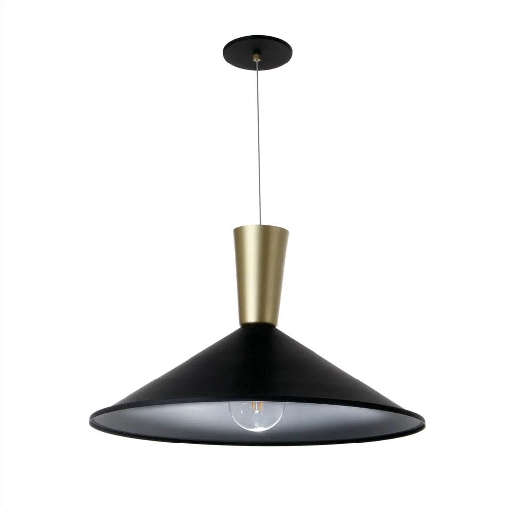 Pendente Eris Ø55X34Cm Metal Alumínio 1Xe27 - Old Artisan Pd-5847 (LUNA / ROSE FOSCO)