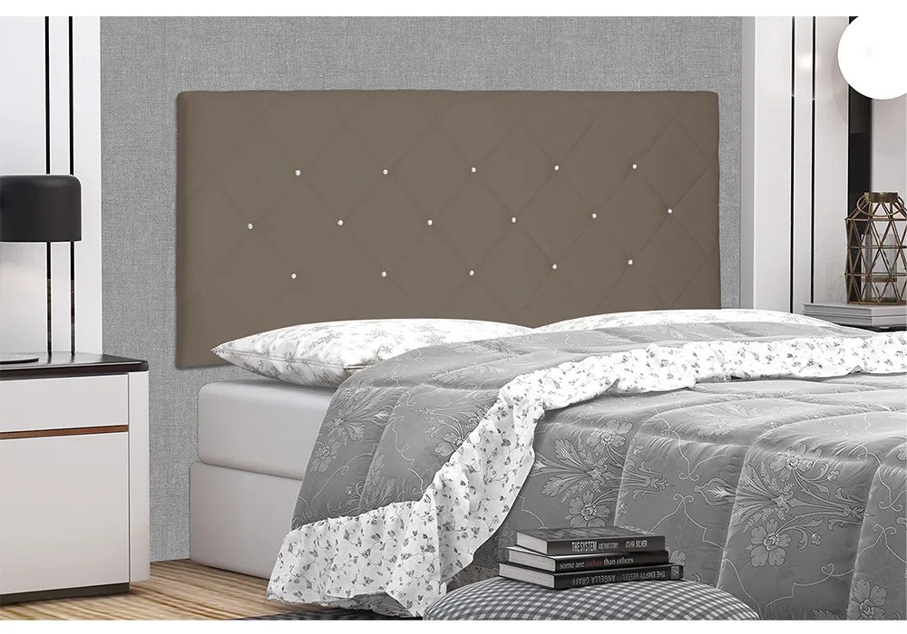 Cabeceira Painel Tânia Para Cama Box Solteiro 90 cm Suede - D'Rossi - Caramelo