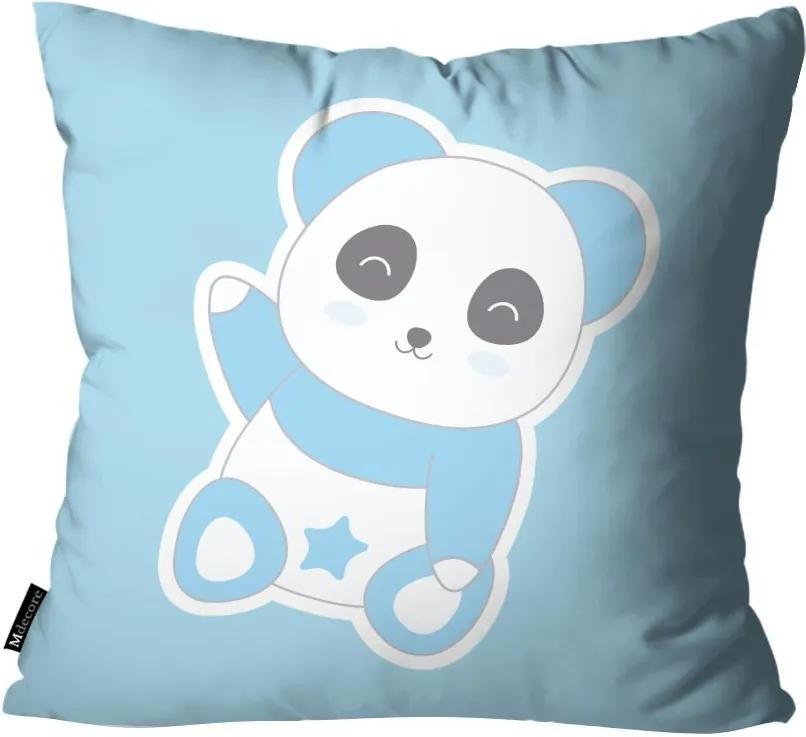 Capa para Almofada Infantil Panda Azul55x55cm
