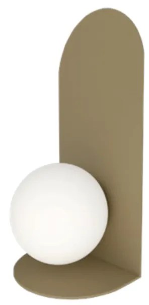 Arandela Aliança 16X33X17,5Cm 01Xg9 Globo 10Cm - Usina 90051/1 (CP-M - Champanhe Metálico, Ambar)