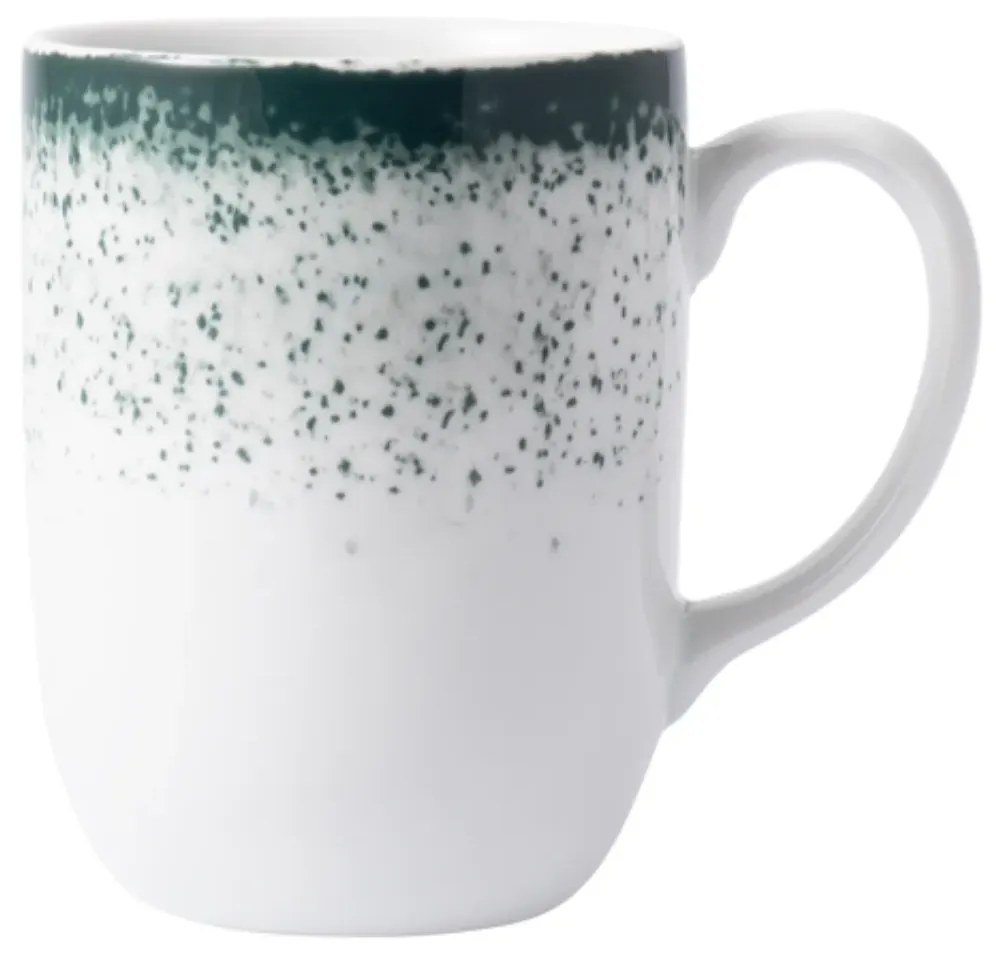 Caneca 360Ml Porcelana Schmidt - Dec. Esfera Verde 2418