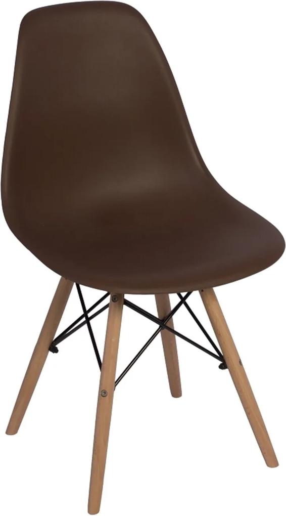 Cadeira Império Brazil Charles Eames Eiffel Dkr Wood - Design - Marrom