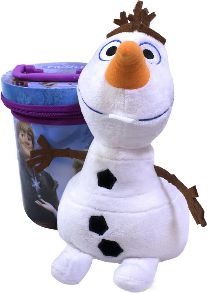 Boneco Chaveiro Minas de Presentes Olaf 23cm Na Lata Frozen - Disney Branco
