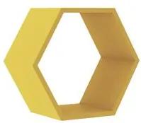 Nicho Decorativo Hexagonal em MDP - Amarelo