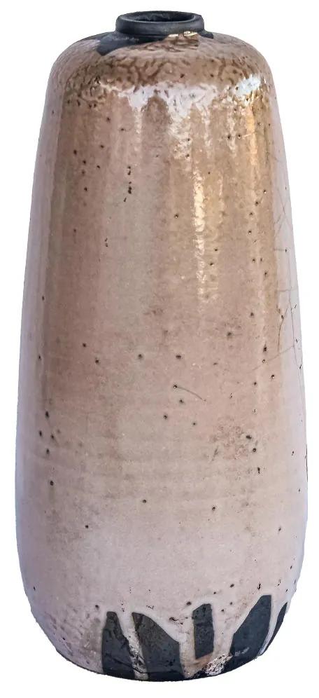 Vaso decorativo de cerâmica 12x22x12 - Raku Alto Brilho  Kleiner