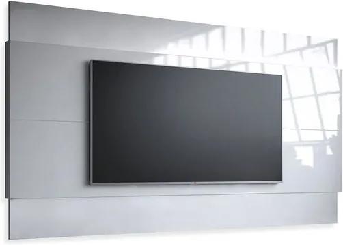 Painel para TV até 60 polegadas com suporte 2,40m, Branco Gloss, Dallas