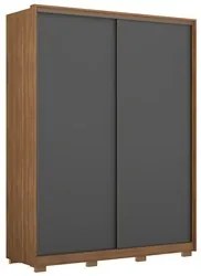 Guarda Roupa Casal 180cm 2 Portas de Correr Épico D02 Amendola/Grafito
